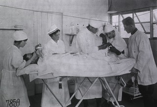 U.S. American National Red Cross Hospital No.5, Paris, France: View of Operation in progress