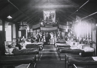 Great Britain, British Red Cross Society Voluntary Aid Detachment Hospital, Newton-Abbot, England: Interior of ward