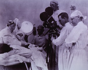 Motion pictures in medicine: Filming of an operation for the repair of a hernia at Walter Reed Hospital