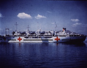 USS Haven (US Navy Hospital Ship): Port side view