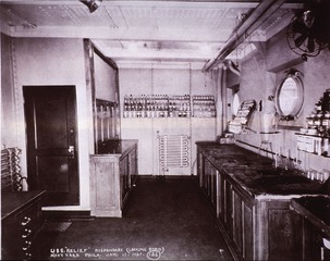 USS Relief (Hospital Ship): Interior view- Dispensary