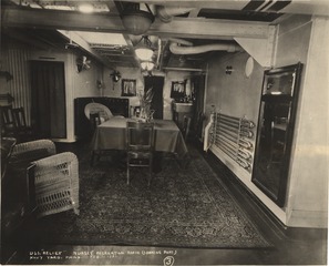 USS Relief (Hospital Ship): Interior view- Nurses Recreation Room