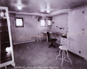 USS Relief (Hospital Ship): Interior view- Instrument and Dressing Room