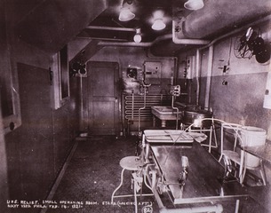 USS Relief (Hospital Ship): Interior view- Small Operating Room