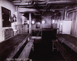 USS Relief (Hospital Ship): Interior view- Specific Ward Mess Room