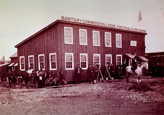 U.S. Sanitary Commission Lodge, For Invalid Soldiers, Alexandria, Va: Exterior view of Lodge Building