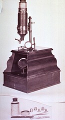 Microscopy: General view- Early Microscope with various attachments