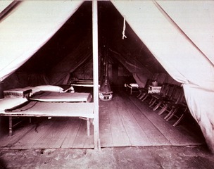 U.S. War of 1898 - Medical and Sanitary Affairs: Interior of ward tent