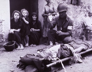 [Wounded soldier in Sicily]