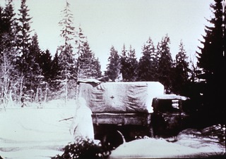 Military: Field Medical Services: View showing Soviet ambulance