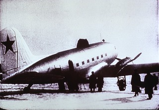 Military: Field Medical Services: View showing Soviet transport plane