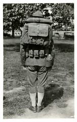 Medicine - Military - Equipment: Soldier with pack containing gear