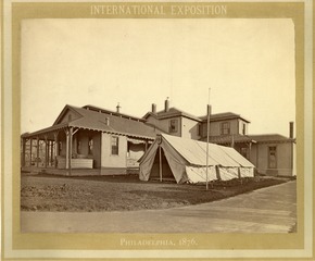 Hospitals - Military: Rear view of Hospital of Medical Department of U.S. Army in Philadelphia