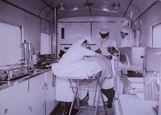 Hospital Trains: Interior view- Operating Car of French Medical Service