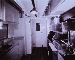Hospital Trains: Interior view- Kitchen, U.S. Army Medical Department Hospital Unit Car