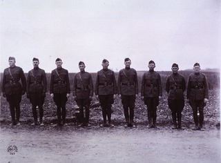 U.S. Army Sanitary Train No. 111: Officers of the Ambulance section, 36th Division, Epineuil, France