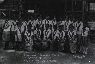 San Lazaro Leper Hospital, Cebu, P.I: Camp Fire Girls at Blooming Flowers Camp [for lepers]