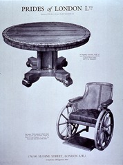 Chairs: An early 19th century wheel chair with a pull out footrest