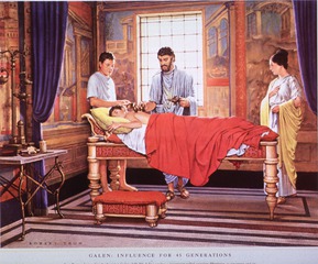 [History of medicine in pictures]: [Galen cupping a patient]