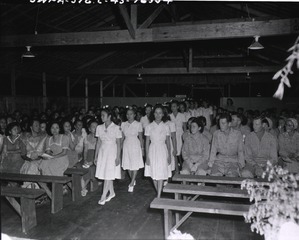 [U.S. Army Field Hospital No.73, Tacloban, Leyte, P.I.]: [Filipino nurses receive certificates]