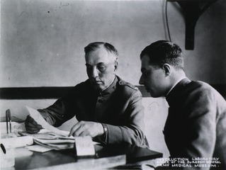 [Col. Frank Billings and his aide.]