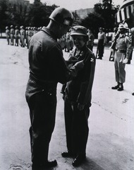 [Rudy G. Bradley with Lt. Gen. Maxwell D. Taylor]