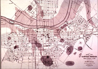 [Public Health - United States]: [Cholera epidemic map of Nashville, Tennessee, 1873]