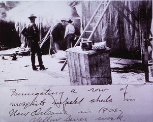 [Fumigation]: [Fumigation of sheds in New Orleans, yellow fever campaign, 1905]