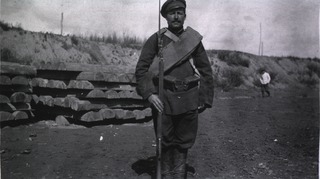 [A Russian soldier (front)]