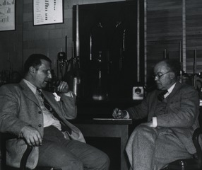 [Jesse Greenstein (left) with H.W. Chalkley (right)]