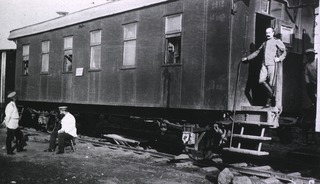 [Officer's car in a medical supply depot railroad train, Gungalin]