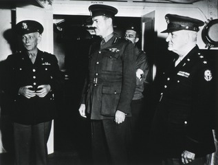 [Norman T. Kirk and others inspecting hospital ship Lady Connaught at Quayside]