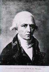Portrait de Lamarck, peint en l'an X, par Thévenin