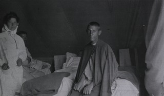 [A patient at Military Mobile Hospital No. 75, Gungalin]