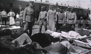 [Typhoid patients at Station 83, Manchuria]