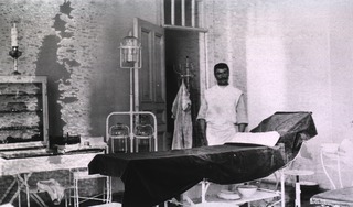 [The operating room at a German Red Cross Hospital]