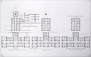 Johns Hopkins Hospital, Baltimore: [Floor plans of main administration building]
