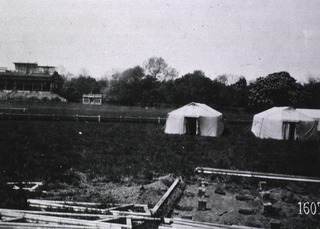 U.S. American National Red Cross Hospital No.5, Paris, France: Construction of Tent Hospital at Auteuil Race Track