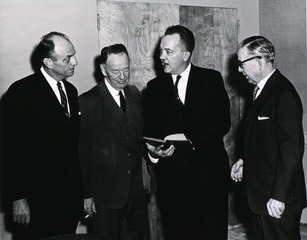 [Frank B. Rogers with members at the Board of Regents meeting]