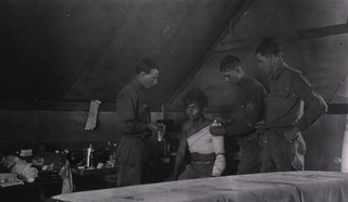 [Mexican soldier in dispensary tent, Field Hospital No. 7]