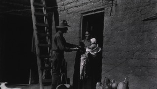 [Soldier buying eggs from a Mexican woman]