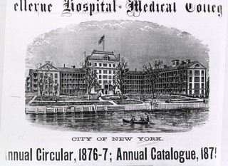[Exterior of Bellevue Hospital Medical College]