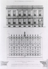 [Facade of the front gate and the official residence of a chemical laboratory in Berlin]