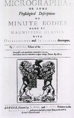 [Title page of 1665 edition of Robert Hooke's Micrographia]