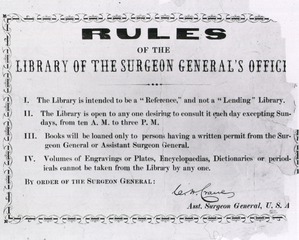 Rules of the Library of the Surgeon General's Office