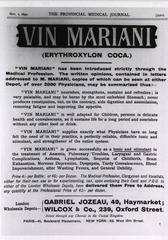 [Pharmaceutical Advertisement: "Vin Mariani"]