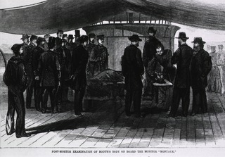 [John Wilkes Booth: Post-Mortem Examination of Booth's Body On Board The Monitor "Montauk"]