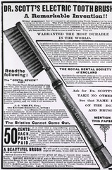 [Dental instruments & apparatus: Advertisement for Dr. Scott's Electric Toothbrush]