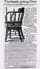 [Medical instruments and apparatus: Advertisement for the Health Jolting Chair]