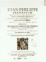 [Title page from In Galeni Librum De Ossibus...]